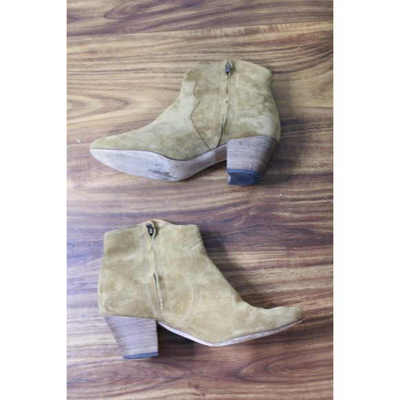 Isabel Marant Tan Brown Suede Booties Size 37 - Picture 1 of 9